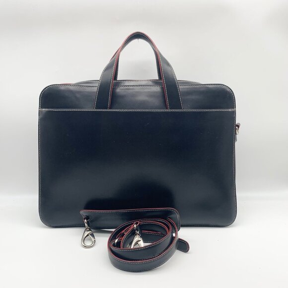 Lodis Black Leather Convertible Briefcase - Picture 2 of 12